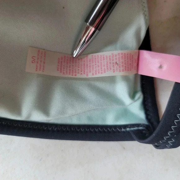 Victorias Secret Beach Sexy Mint 6TK Triangle Bikini String Stitched Swim Top l - Picture 5 of 14